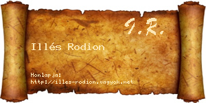 Illés Rodion névjegykártya